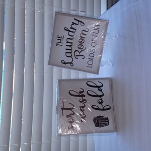 2 canvas picture,  laundry room.